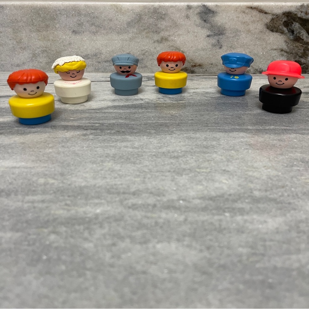 Vintage Chunky Little People 1990s set of 6